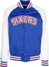 MITCHELL-&-NESS-Giubbotto-Bomber-Uomo-Nba-Primetime-Lw-Satin-Jacket-Hardwood-Classics-Phi76e-Royal-da-uomo