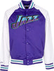 MITCHELL-&amp;-NESS-Giubbotto-Bomber-Uomo-Nba-Primetime-Lw-Satin-Jacket-Hardwood-Classics-Utajaz-Purple-da-uomo
