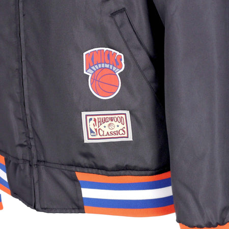 MITCHELL-&amp;-NESS-Giubbotto-Bomber-Uomo-Nba-Slap-Sticker-Reversible-Jacket-Hardwood-Classics-Neykni-Black-da-uomo