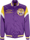 MITCHELL-&-NESS-Giubbotto-Bomber-Uomo-Ncaa-Heavyweight-Satin-Jacket-Loutig-Purple-da-uomo