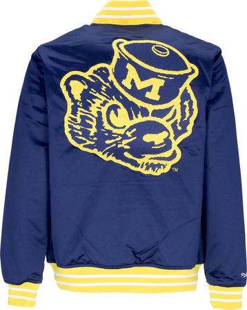 MITCHELL-&amp;-NESS-Giubbotto-Bomber-Uomo-Ncaa-Heavyweight-Satin-Jacket-Micwol-Original-Team-Colors-da-uomo