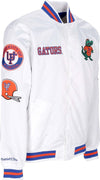 MITCHELL-&-NESS-Giubbotto-Bomber-Uomo-Ncaa-Hometown-Lw-Satin-Jacket-Flogat-White-da-uomo