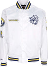 MITCHELL-&-NESS-Giubbotto-Bomber-Uomo-Ncaa-Hometown-Lw-Satin-Jacket-Micwol-White-da-uomo