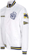 MITCHELL-&-NESS-Giubbotto-Bomber-Uomo-Ncaa-Hometown-Lw-Satin-Jacket-Micwol-White-da-uomo