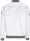 MITCHELL-&-NESS-Giubbotto-Bomber-Uomo-Ncaa-Hometown-Lw-Satin-Jacket-Micwol-White-da-uomo