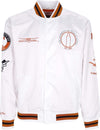 MITCHELL-&-NESS-Giubbotto-Bomber-Uomo-Ncaa-Hometown-Lw-Satin-Jacket-Texlon-White-da-uomo