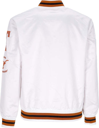 MITCHELL-&amp;-NESS-Giubbotto-Bomber-Uomo-Ncaa-Hometown-Lw-Satin-Jacket-Texlon-White-da-uomo