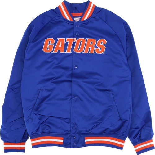 MITCHELL-&-NESS-Giubbotto-Bomber-Uomo-Ncaa-Lightweight-Satin-Jacket-Flogat-Royal/orange-da-uomo