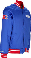 MITCHELL-&-NESS-Giubbotto-Bomber-Uomo-Nfl-Heavyweight-Satin-Jacket-Bufbil-Original-Team-Colors-da-uomo
