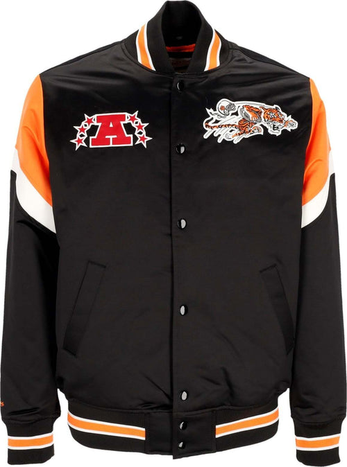 MITCHELL-&-NESS-Giubbotto-Bomber-Uomo-Nfl-Heavyweight-Satin-Jacket-Cinben-Original-Team-Colors-da-uomo