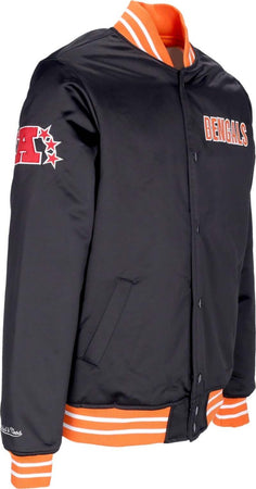 MITCHELL-&amp;-NESS-Giubbotto-Bomber-Uomo-Nfl-Heavyweight-Satin-Jacket-Cinben-Original-Team-Colors-da-uomo