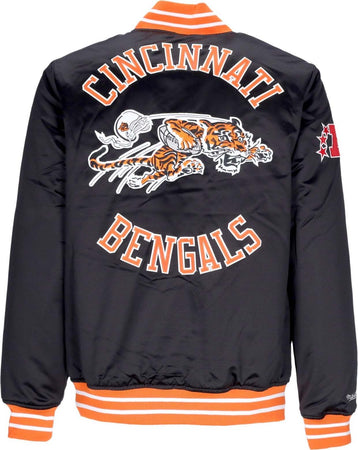 MITCHELL-&amp;-NESS-Giubbotto-Bomber-Uomo-Nfl-Heavyweight-Satin-Jacket-Cinben-Original-Team-Colors-da-uomo