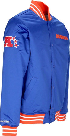 MITCHELL-&amp;-NESS-Giubbotto-Bomber-Uomo-Nfl-Heavyweight-Satin-Jacket-Denbro-Original-Team-Colors-da-uomo