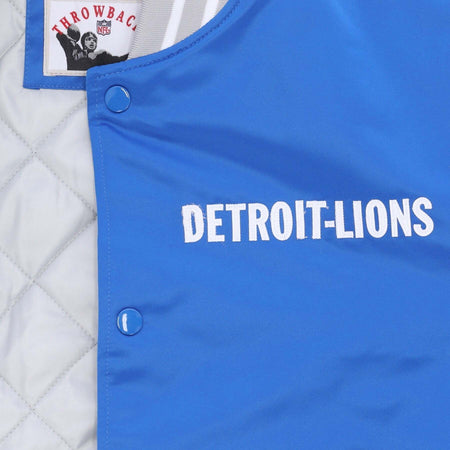MITCHELL-&amp;-NESS-Giubbotto-Bomber-Uomo-Nfl-Heavyweight-Satin-Jacket-Detlio-Original-Team-Colors-da-uomo