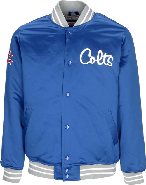 MITCHELL-&-NESS-Giubbotto-Bomber-Uomo-Nfl-Heavyweight-Satin-Jacket-Indcol-Original-Team-Colors-da-uomo