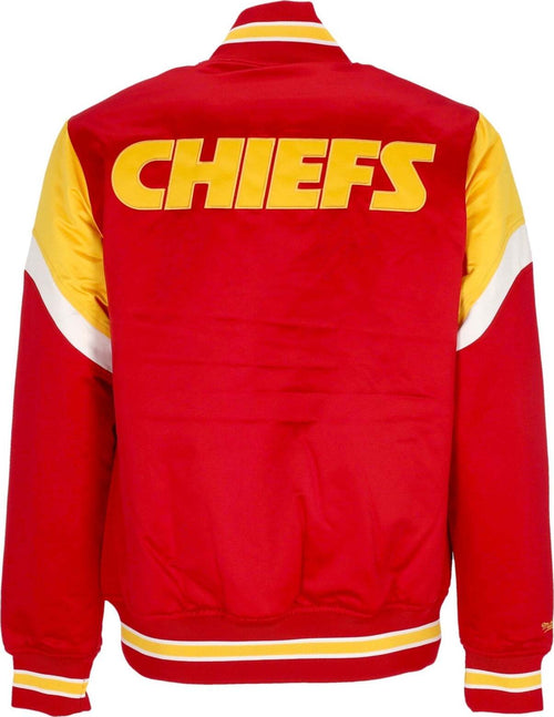 MITCHELL-&-NESS-Giubbotto-Bomber-Uomo-Nfl-Heavyweight-Satin-Jacket-Kanchi-Original-Team-Colors-da-uomo