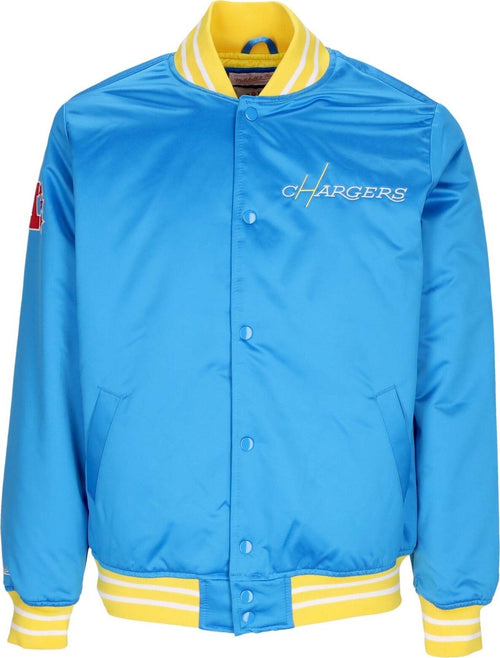 MITCHELL-&-NESS-Giubbotto-Bomber-Uomo-Nfl-Heavyweight-Satin-Jacket-Loscha-Original-Team-Colors-da-uomo