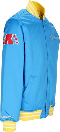 MITCHELL-&amp;-NESS-Giubbotto-Bomber-Uomo-Nfl-Heavyweight-Satin-Jacket-Loscha-Original-Team-Colors-da-uomo