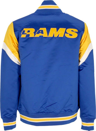 MITCHELL-&amp;-NESS-Giubbotto-Bomber-Uomo-Nfl-Heavyweight-Satin-Jacket-Losram-Original-Team-Colors-da-uomo