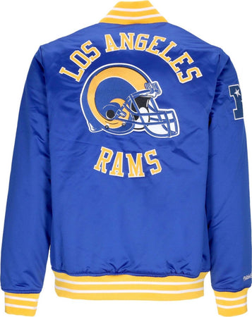 MITCHELL-&amp;-NESS-Giubbotto-Bomber-Uomo-Nfl-Heavyweight-Satin-Jacket-Losram-Original-Team-Colors-da-uomo