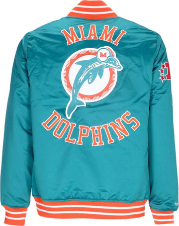 MITCHELL-&amp;-NESS-Giubbotto-Bomber-Uomo-Nfl-Heavyweight-Satin-Jacket-Miadol-Original-Team-Colors-da-uomo