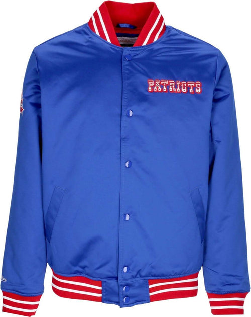 MITCHELL-&-NESS-Giubbotto-Bomber-Uomo-Nfl-Heavyweight-Satin-Jacket-Neepat-Original-Team-Colors-da-uomo