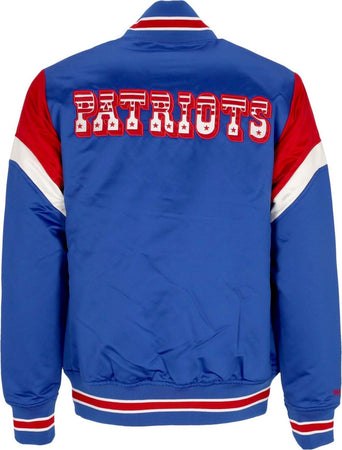 MITCHELL-&amp;-NESS-Giubbotto-Bomber-Uomo-Nfl-Heavyweight-Satin-Jacket-Neepat-Original-Team-Colors-da-uomo
