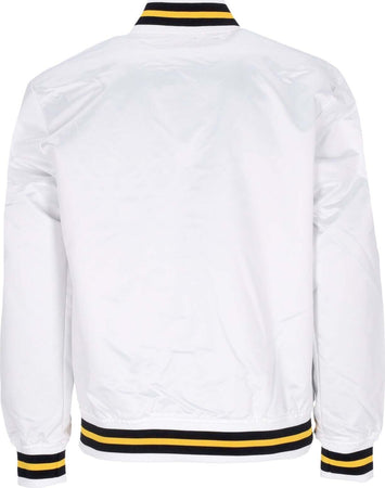 MITCHELL-&amp;-NESS-Giubbotto-Bomber-Uomo-Nfl-Hometown-Lw-Satin-Jacket-Pitste-White-da-uomo