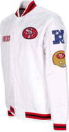 MITCHELL-&-NESS-Giubbotto-Bomber-Uomo-Nfl-Hometown-Lw-Satin-Jacket-Saf49e-White-da-uomo