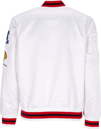 MITCHELL-&amp;-NESS-Giubbotto-Bomber-Uomo-Nfl-Hometown-Lw-Satin-Jacket-Saf49e-White-da-uomo