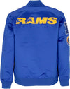 MITCHELL-&-NESS-Giubbotto-Bomber-Uomo-Nfl-Lightweight-Satin-Bomber-Losram-Original-Team-Colors-da-uomo