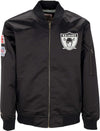 MITCHELL-&-NESS-Giubbotto-Bomber-Uomo-Nfl-Lightweight-Satin-Bomber-Oakrai-Original-Team-Colors-da-uomo