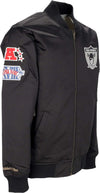 MITCHELL-&-NESS-Giubbotto-Bomber-Uomo-Nfl-Lightweight-Satin-Bomber-Oakrai-Original-Team-Colors-da-uomo