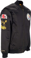 MITCHELL-&-NESS-Giubbotto-Bomber-Uomo-Nfl-Lightweight-Satin-Bomber-Pitste-Original-Team-Colors-da-uomo