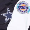 MITCHELL-&-NESS-Giubbotto-Bomber-Uomo-Nfl-Team-Origins-Varsity-Satin-Jacket-Dalcow-Black/white-da-uomo