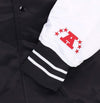 MITCHELL-&-NESS-Giubbotto-Bomber-Uomo-Nfl-Team-Origins-Varsity-Satin-Jacket-Pitste-Black/white-da-uomo