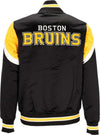 MITCHELL-&-NESS-Giubbotto-Bomber-Uomo-Nhl-Heavyweight-Satin-Jacket-Bosbru-Original-Team-Colors-da-uomo
