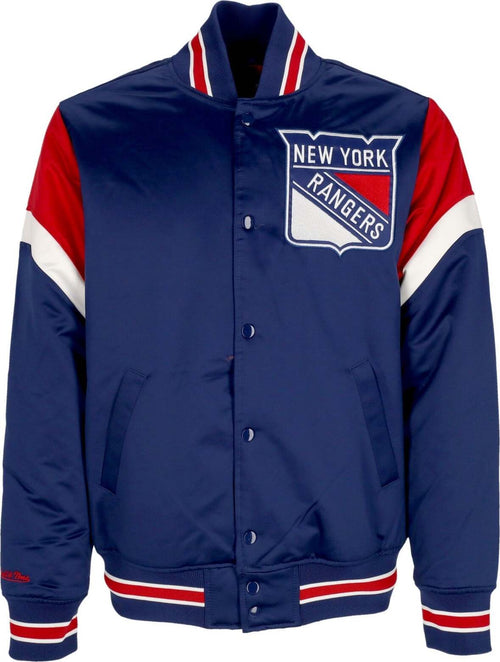 MITCHELL-&-NESS-Giubbotto-Bomber-Uomo-Nhl-Heavyweight-Satin-Jacket-Neyran-Original-Team-Colors-da-uomo