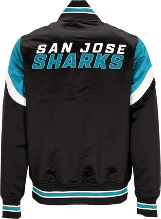 MITCHELL-&amp;-NESS-Giubbotto-Bomber-Uomo-Nhl-Heavyweight-Satin-Jacket-Sajsha-Original-Team-Colors-da-uomo