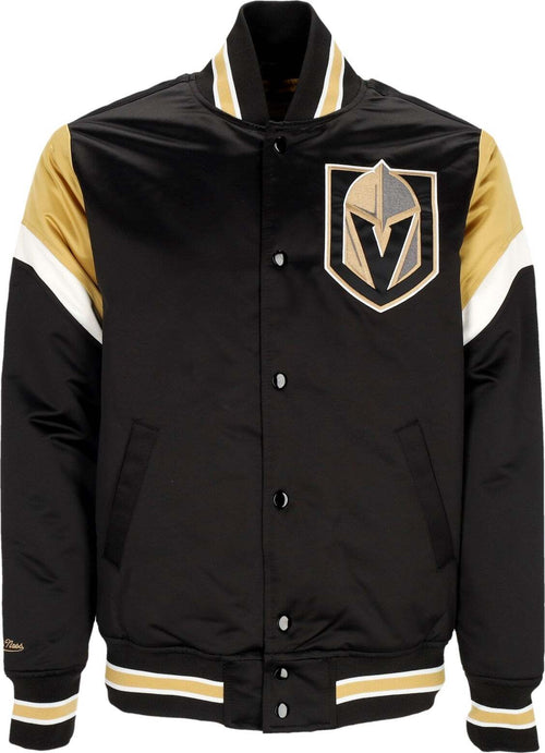 MITCHELL-&-NESS-Giubbotto-Bomber-Uomo-Nhl-Heavyweight-Satin-Jacket-Vegkni-Original-Team-Colors-da-uomo