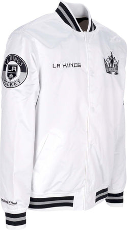MITCHELL-&amp;-NESS-Giubbotto-Bomber-Uomo-Nhl-Hometown-Lw-Satin-Jacket-Loskin-White-da-uomo