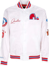 MITCHELL-&-NESS-Giubbotto-Bomber-Uomo-Nhl-Hometown-Lw-Satin-Jacket-Quenor-White-da-uomo