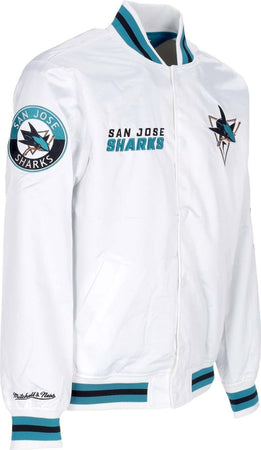 MITCHELL-&amp;-NESS-Giubbotto-Bomber-Uomo-Nhl-Hometown-Lw-Satin-Jacket-Sajsha-White-da-uomo