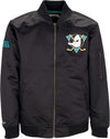 MITCHELL-&-NESS-Giubbotto-Bomber-Uomo-Nhl-Lightweight-Satin-Bomber-Anaduc-Black-da-uomo
