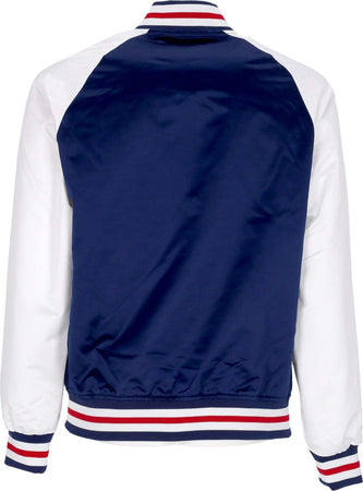 MITCHELL-&amp;-NESS-Giubbotto-Bomber-Uomo-Nhl-Primetime-Lw-Satin-Jacket-Neyran-Navy-da-uomo