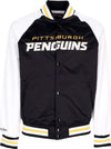 MITCHELL-&-NESS-Giubbotto-Bomber-Uomo-Nhl-Primetime-Lw-Satin-Jacket-Pitpen-Black-da-uomo