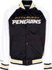 MITCHELL-&amp;-NESS-Giubbotto-Bomber-Uomo-Nhl-Primetime-Lw-Satin-Jacket-Pitpen-Black-da-uomo