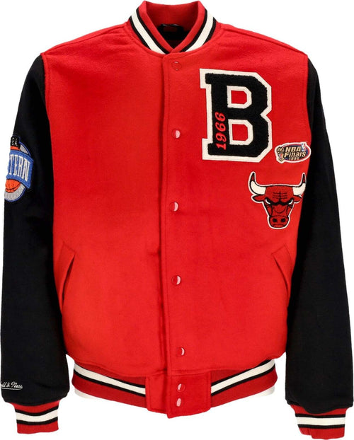 MITCHELL-&-NESS-Giubbotto-College-Uomo-Nba-Team-Legacy-Varsity-Jacket-Chibul-Red/black-da-uomo