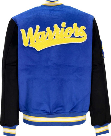 MITCHELL-&amp;-NESS-Giubbotto-College-Uomo-Nba-Team-Legacy-Varsity-Jacket-Golwar-Royal/black-da-uomo