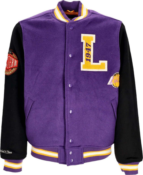 MITCHELL-&-NESS-Giubbotto-College-Uomo-Nba-Team-Legacy-Varsity-Jacket-Loslak-Purple/black-da-uomo
